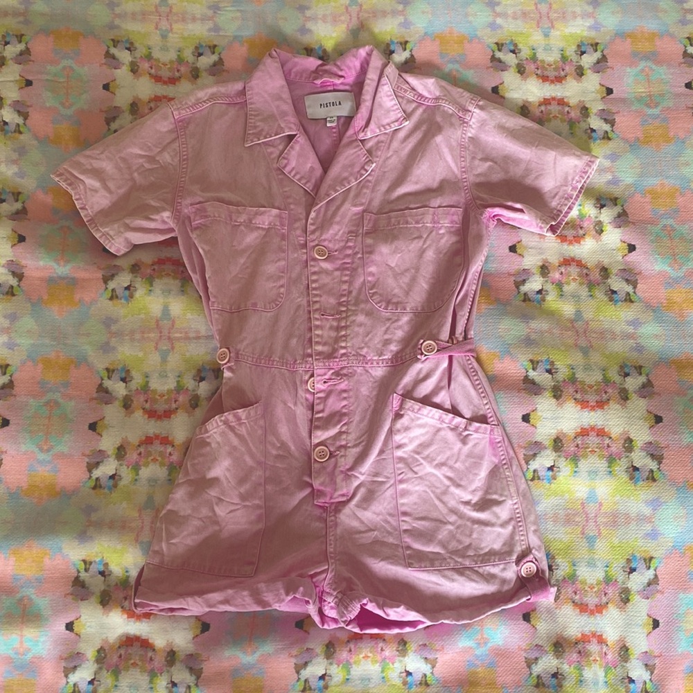 Cutest Pistola pink demon romper in an XS!